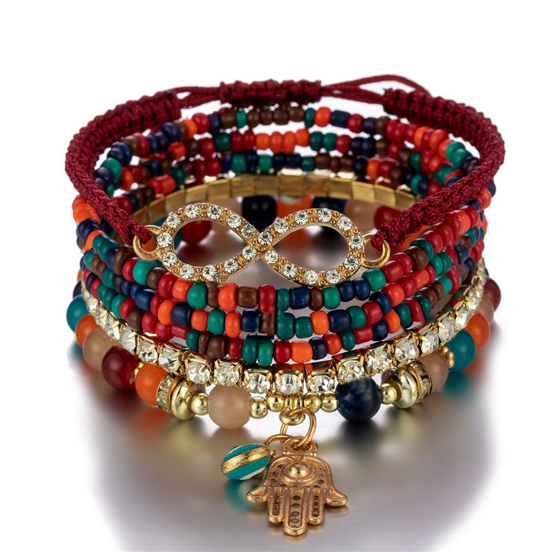 Bohemian Style Multi-Layer Beaded Bracelet Jewelry Wholesale 1 pieces